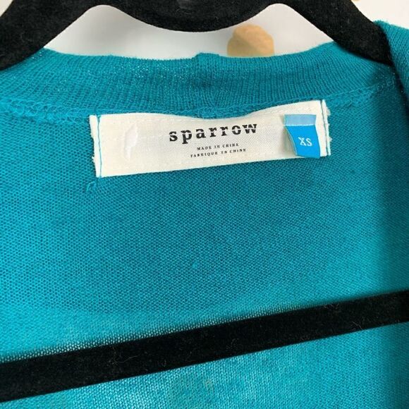 anthropologie Sparrow Teal Promenade Cardigan XS - Picture 2 of 5